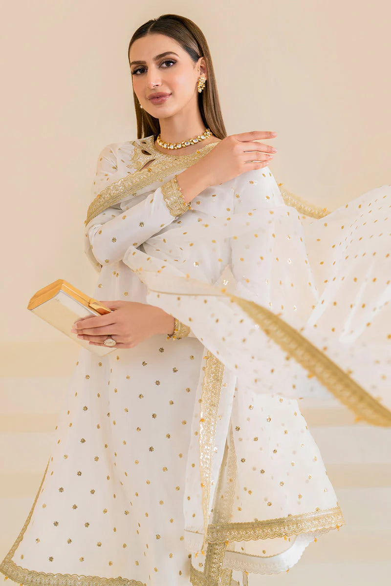 Jazmin Premium Embroidered Raw Silk Unstitched 3Pc Suit UR-7020