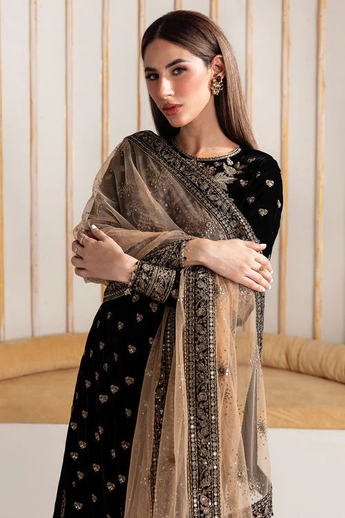Jazmin Embroidered Pure Velvet Formal Unstitched 3Pc Suit VF-2014