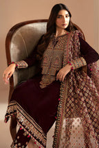 Jazmin Embroidered Velvet Unstitched 3Pc Suit VF-2022