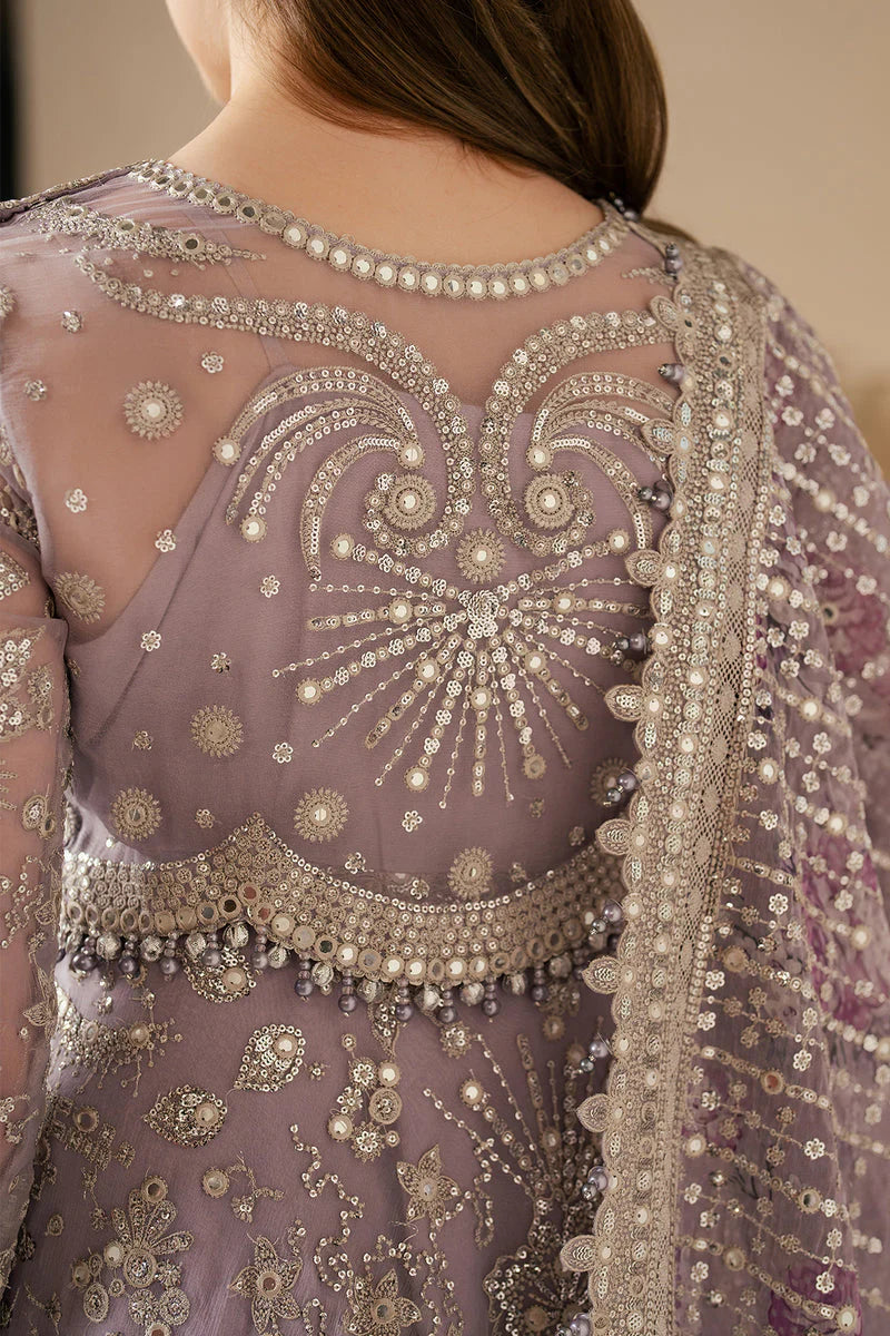 Jazmin Wedding Formal Embroidered Chiffon Unstitched 3Pc Suit WF'25-05