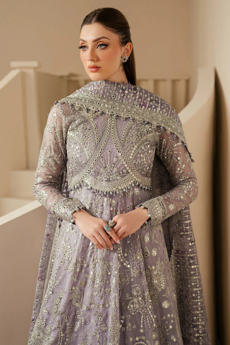 Jazmin Wedding Formal Embroidered Chiffon Unstitched 3Pc Suit WF'25-05