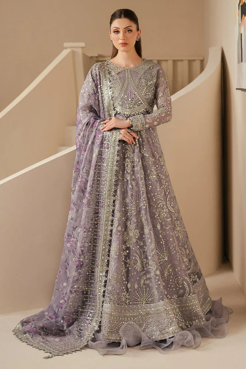 Jazmin Wedding Formal Embroidered Chiffon Unstitched 3Pc Suit WF'25-05