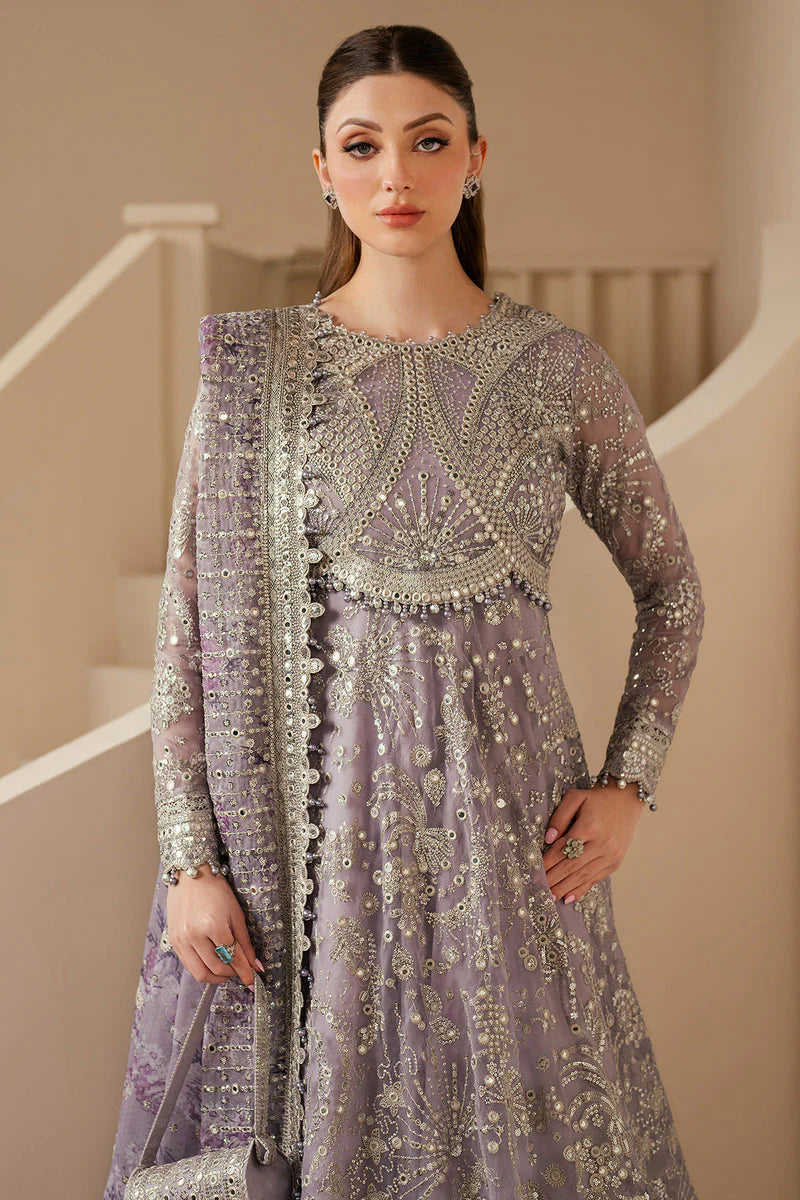 Jazmin Wedding Formal Embroidered Chiffon Unstitched 3Pc Suit WF'25-05