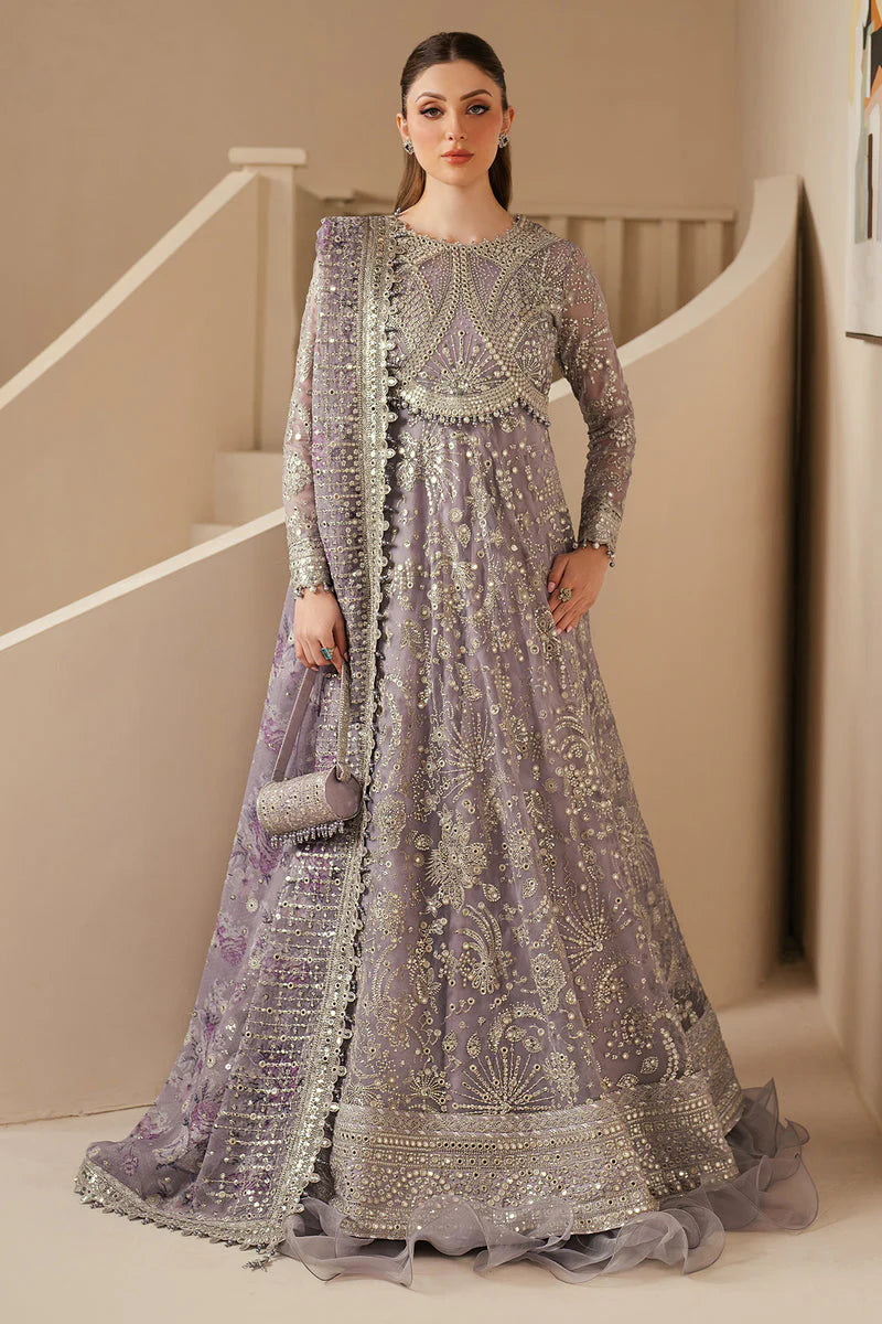 Jazmin Wedding Formal Embroidered Chiffon Unstitched 3Pc Suit WF'25-05