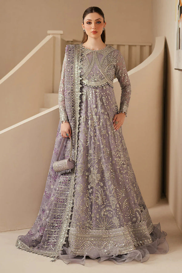 Jazmin Wedding Formal Embroidered Chiffon Unstitched 3Pc Suit WF'25-05