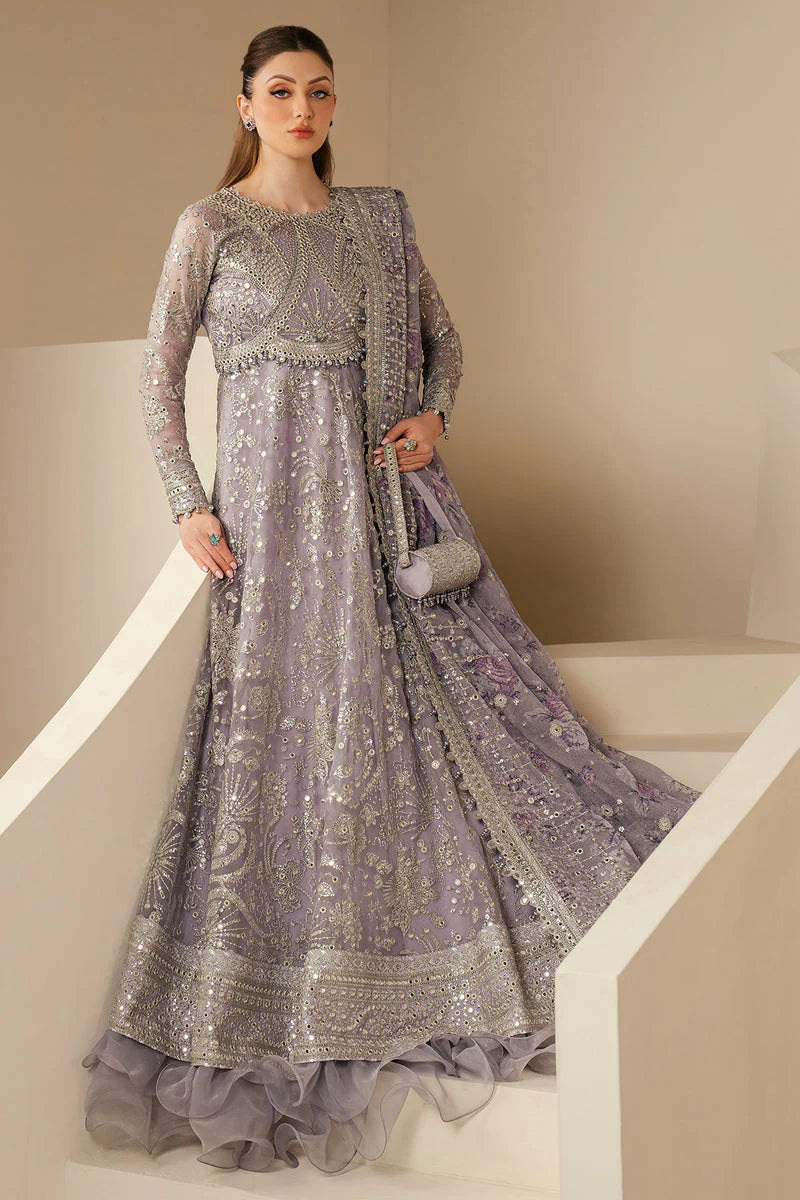 Jazmin Wedding Formal Embroidered Chiffon Unstitched 3Pc Suit WF'25-05