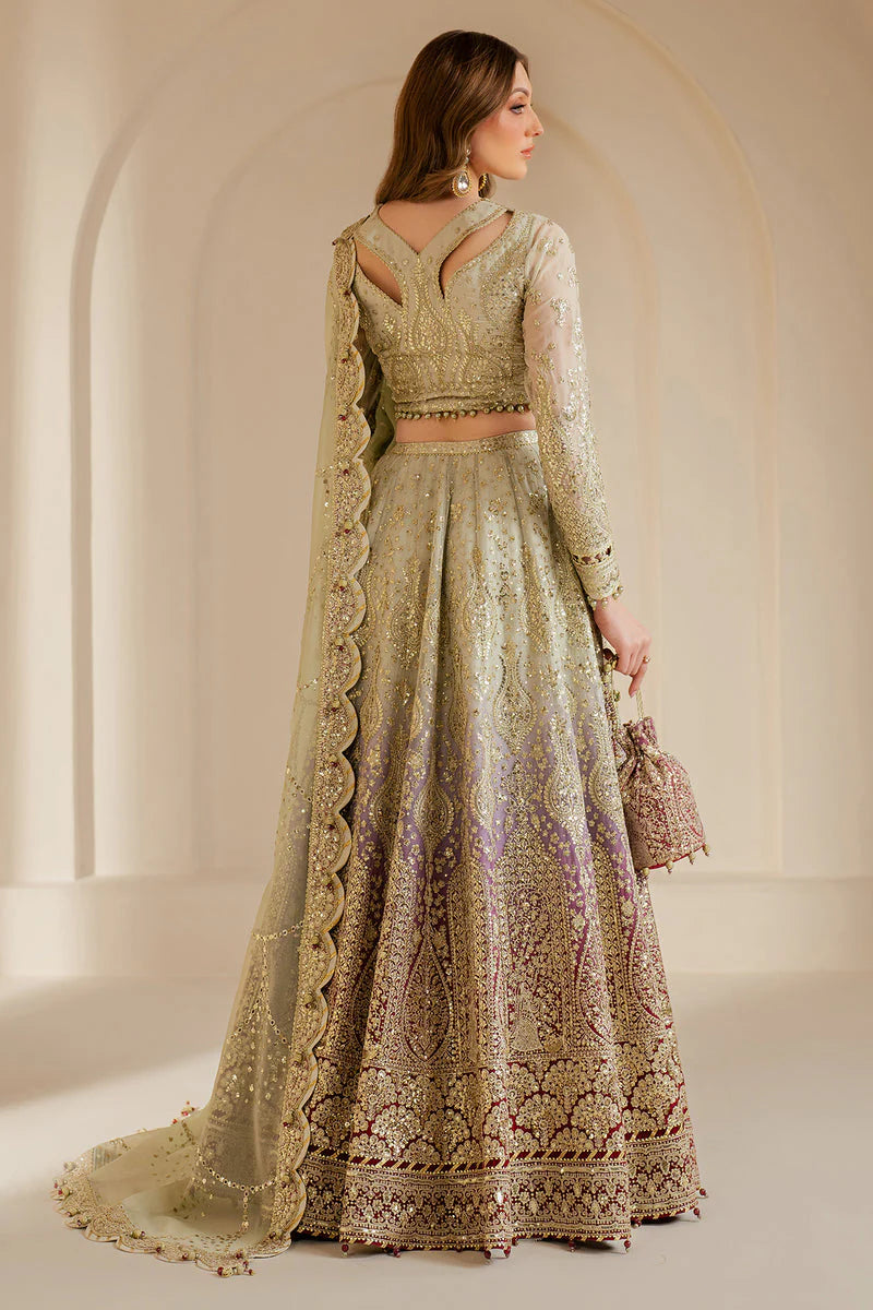 Jazmin Wedding Formal Embroidered Chiffon Unstitched 3Pc Suit WF'25-09