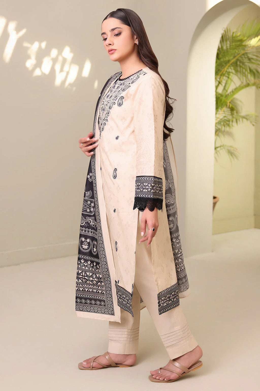 Zellbury Summer Embroidered Lawn Unstitched 3Pc Suit WUS25E30274