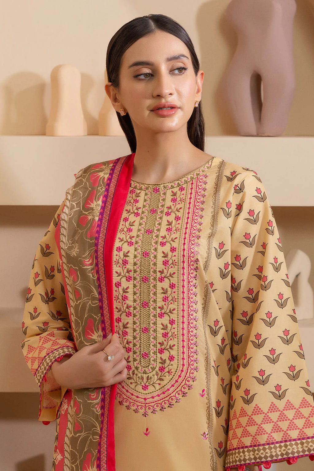 Zellbury Summer Embroidered Lawn Unstitched 3Pc Suit WUS25E30278