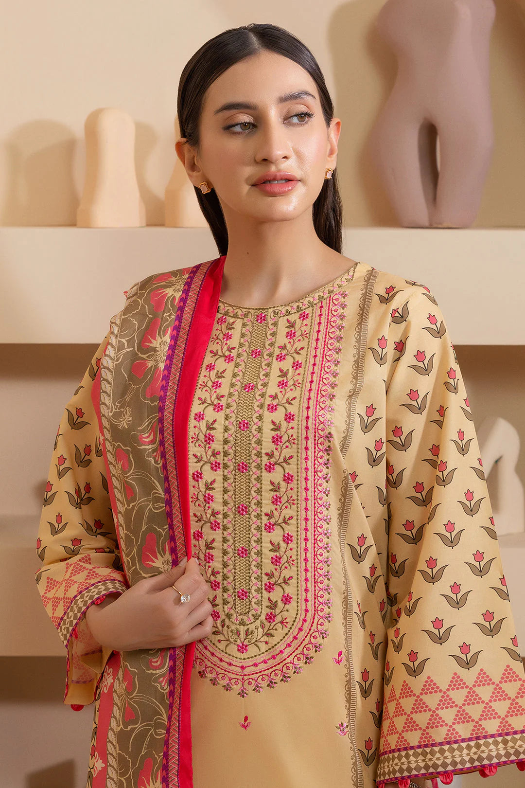 Zellbury Summer Embroidered Lawn Unstitched 3Pc Suit WUS25E30278