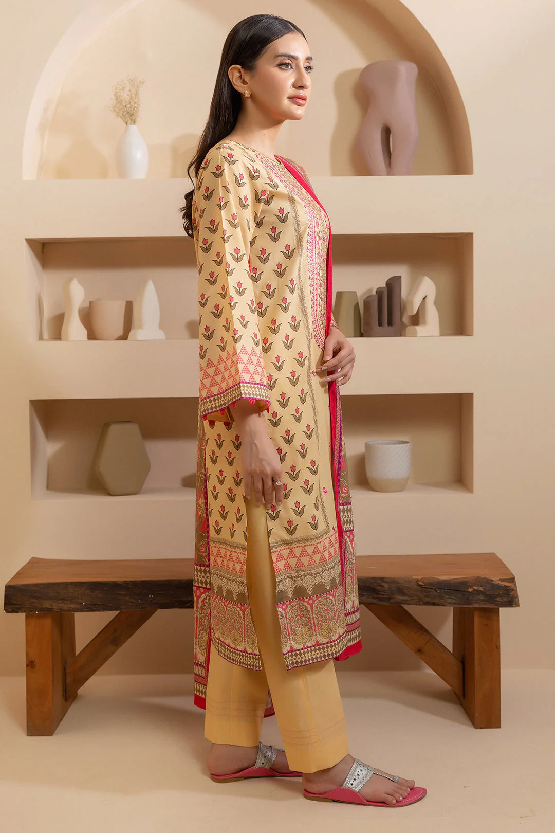 Zellbury Summer Embroidered Lawn Unstitched 3Pc Suit WUS25E30278