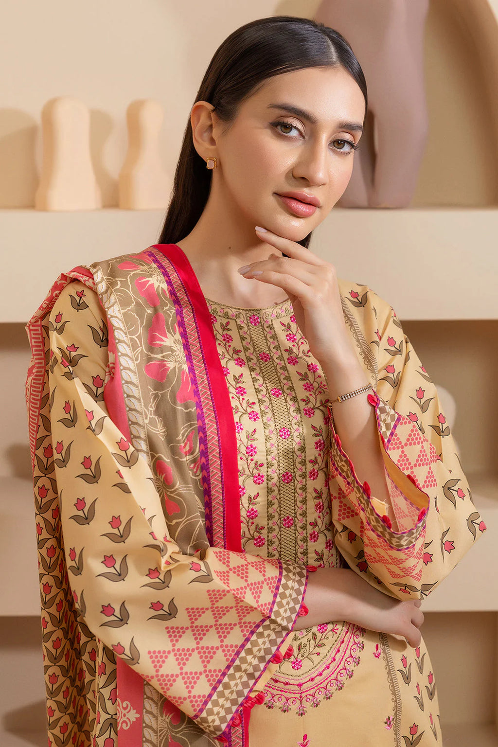 Zellbury Summer Embroidered Lawn Unstitched 3Pc Suit WUS25E30278