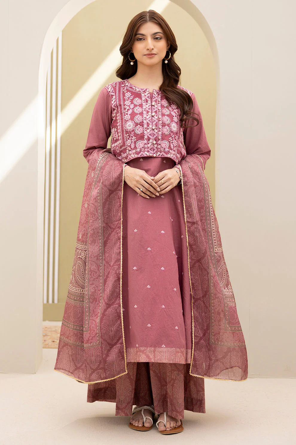 Zellbury Summer Embroidered Cambric Unstitched 3Pc Suit WUS25E30296