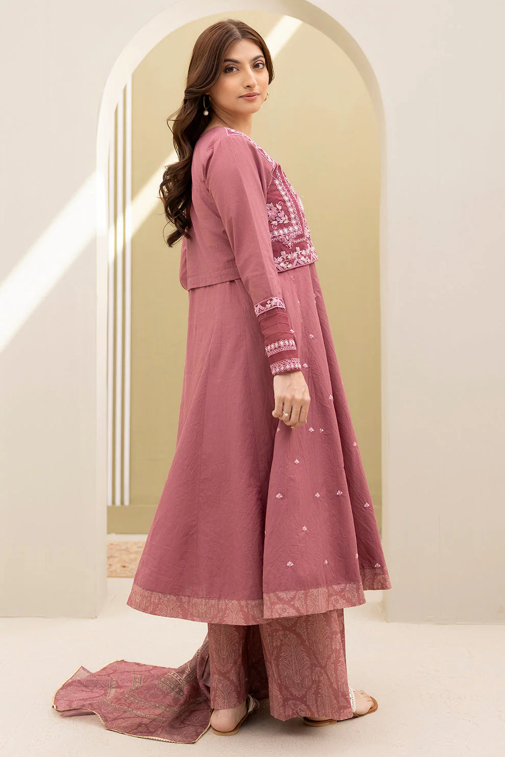 Zellbury Summer Embroidered Cambric Unstitched 3Pc Suit WUS25E30296