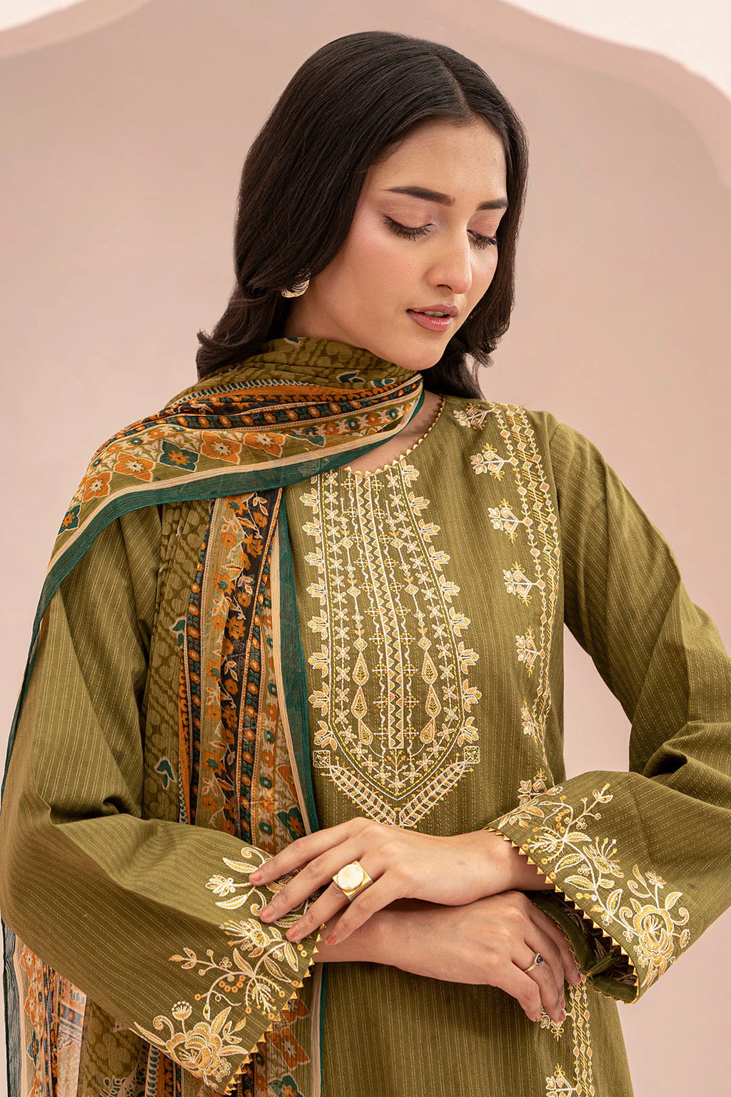 Zellbury Summer Embroidered Lawn Unstitched 3Pc Suit WUS25E30347