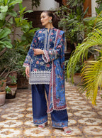 Zainab Chottani Tahra Embroidered Lawn Unstitched 3Pc Suit D-04 ZARA