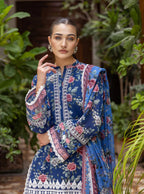 Zainab Chottani Tahra Embroidered Lawn Unstitched 3Pc Suit D-04 ZARA