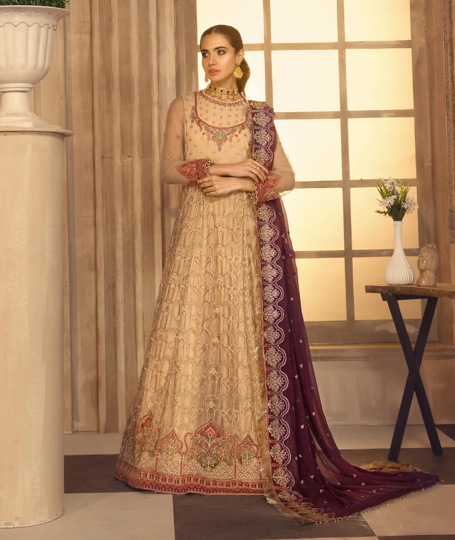 Noor E Rang By Zarif Luxury Unstitched Chiffon 3Pc Suit ZF-08 Andaaz