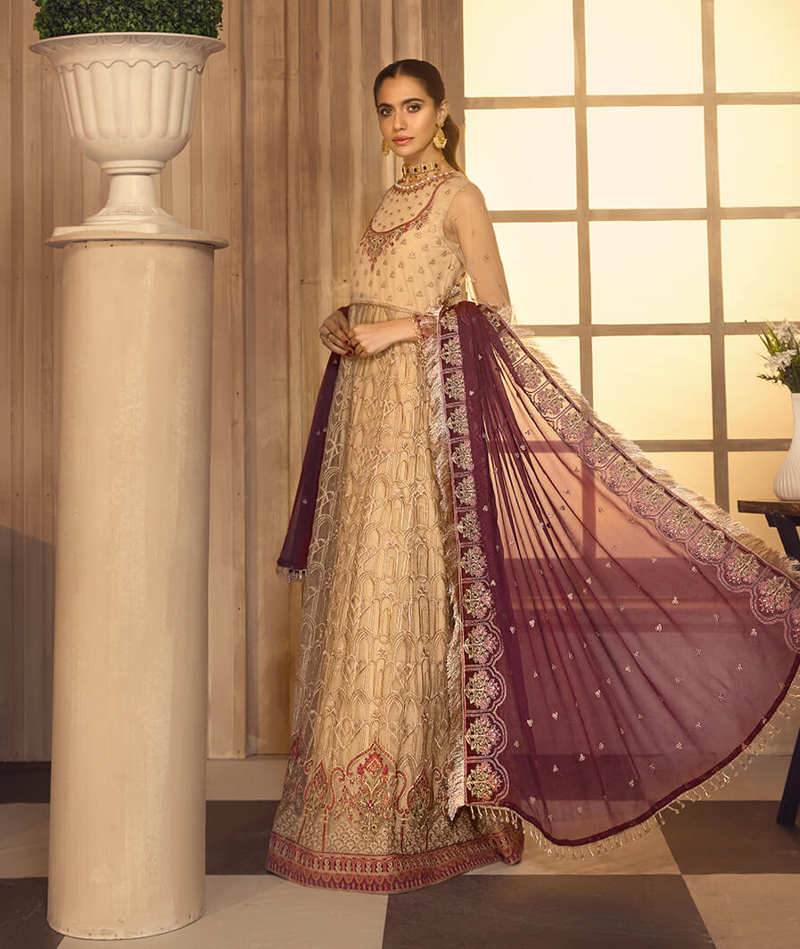 Noor E Rang By Zarif Luxury Unstitched Chiffon 3Pc Suit ZF-08 Andaaz