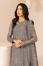 Zarif Thread Works Embroidered Chiffon Unstitched 3Pc Suit ZL-05 AYMAH