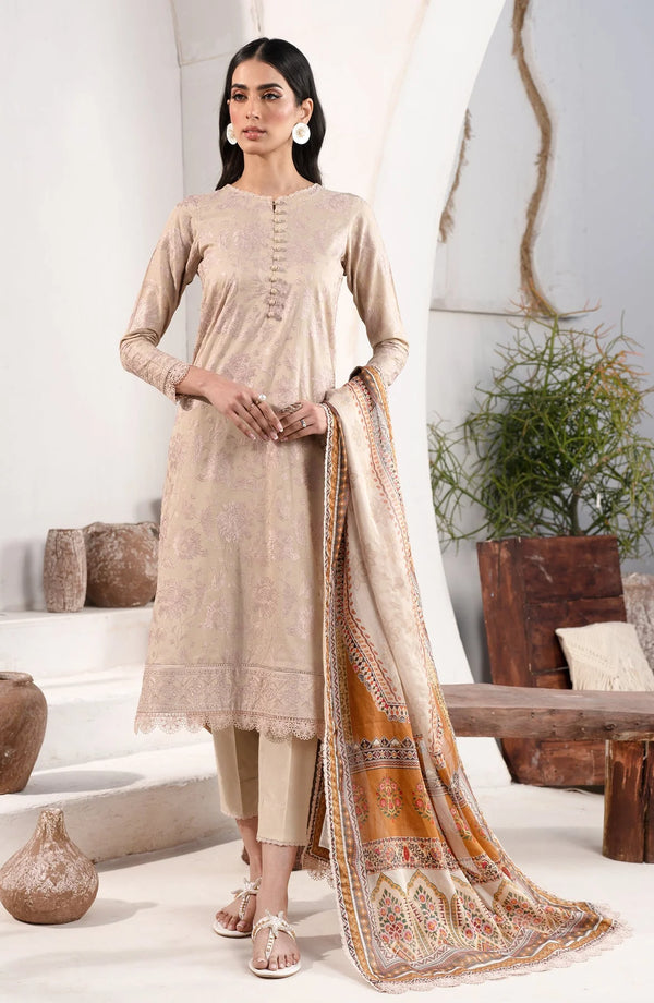 Zarif Festive Eid Embroidered Lawn Unstitched 3Pc Suit ZL-08 DIVAH