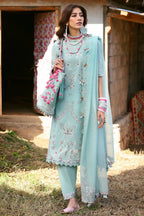ZAHA Neelum Embroidered Lawn Unstitched 3Pc Suit ZL25-05A AABROO