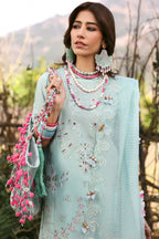 ZAHA Neelum Embroidered Lawn Unstitched 3Pc Suit ZL25-05A AABROO