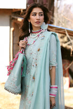 ZAHA Neelum Embroidered Lawn Unstitched 3Pc Suit ZL25-05A AABROO