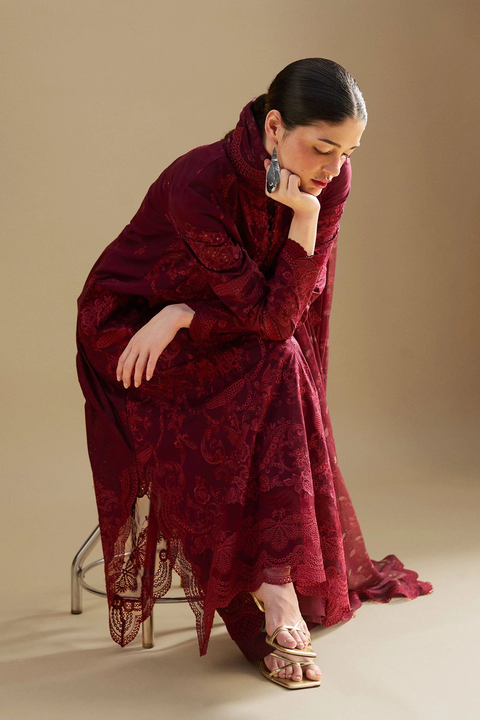 Zara Shahjahan Satori Embroidered Lawn Unstitched 3Pc Suit D-09A SEI