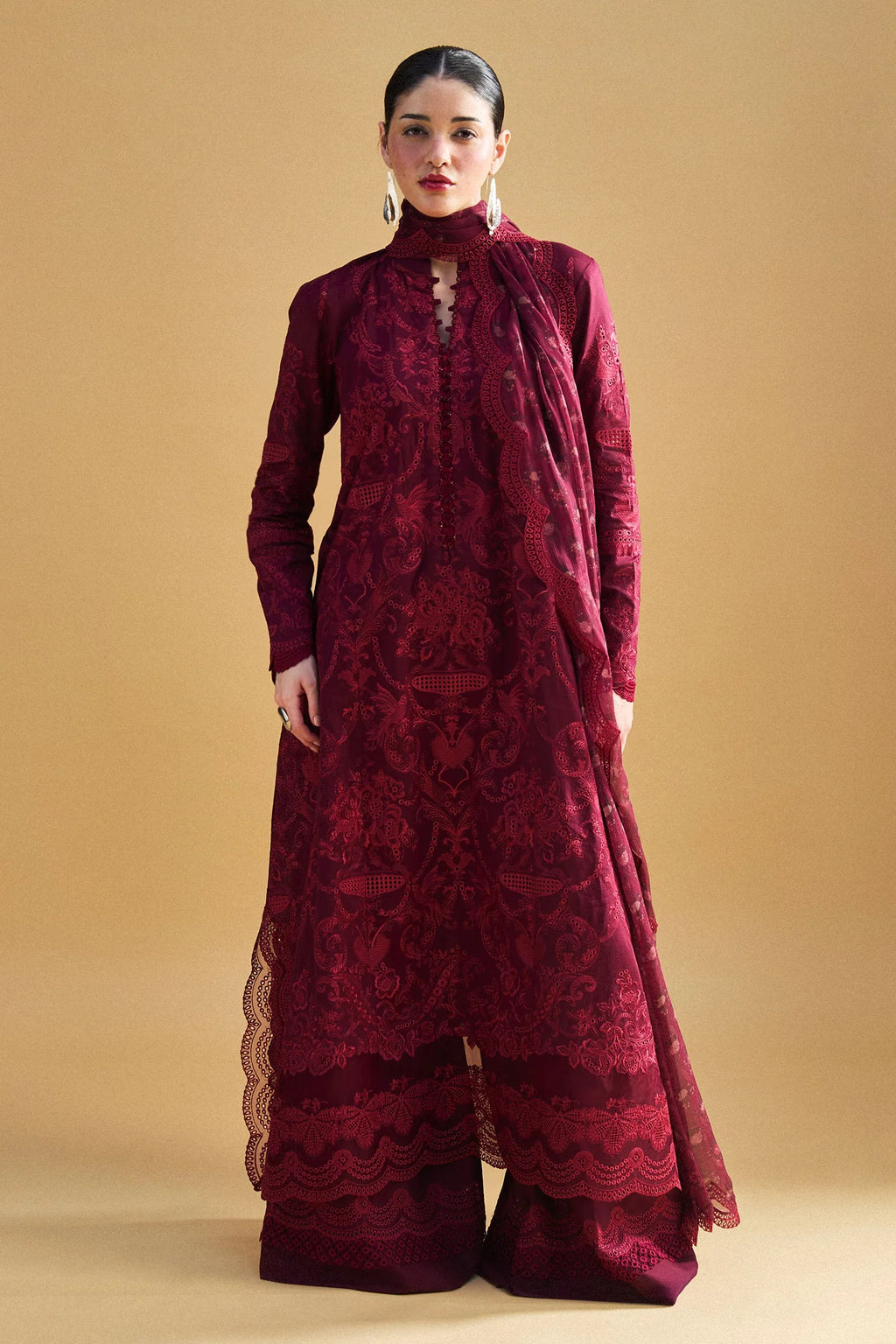 Zara Shahjahan Satori Embroidered Lawn Unstitched 3Pc Suit D-09A SEI
