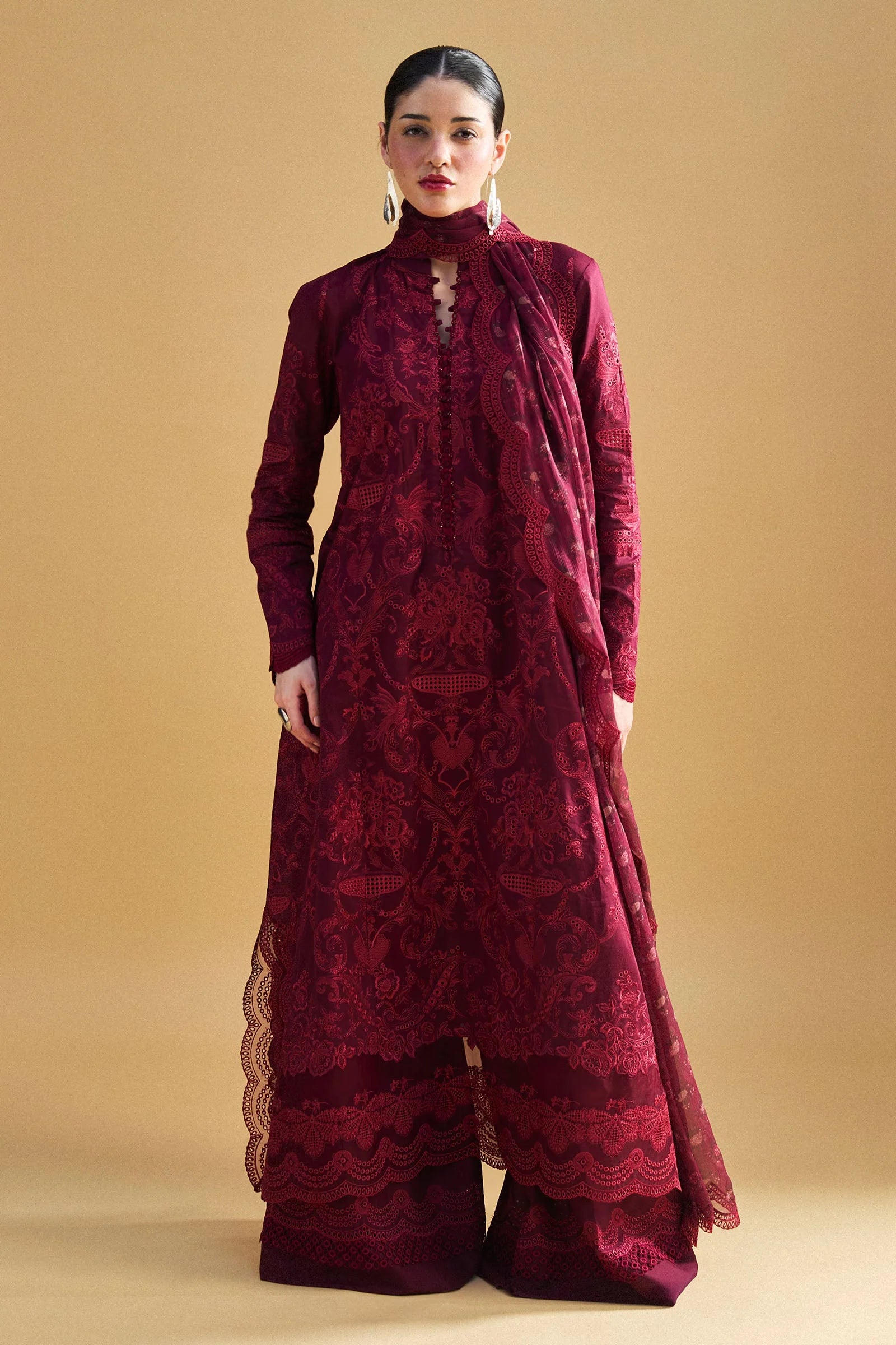 Zara Shahjahan Satori Embroidered Lawn Unstitched 3Pc Suit D-09A SEI
