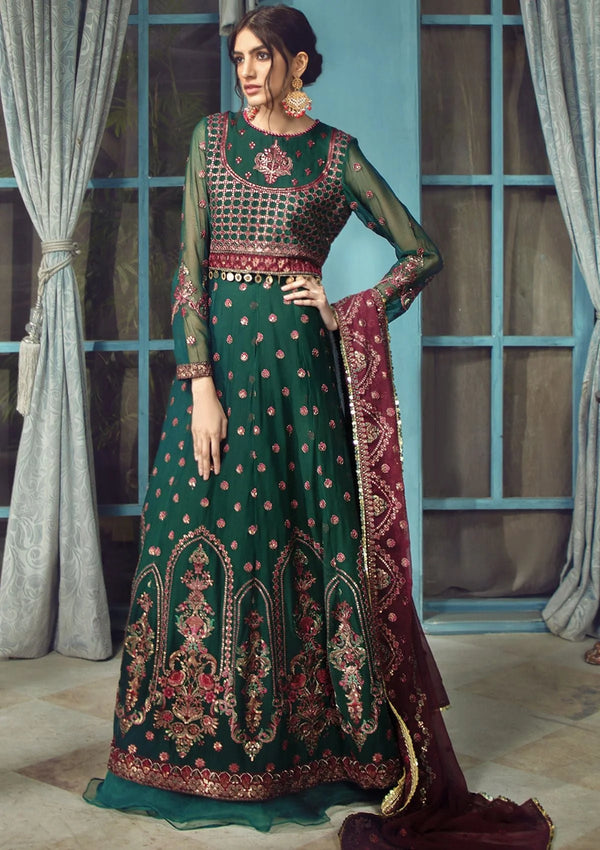 Zarif Rangrez Luxury Embroidered Chiffon Unstitched 3Pc Suit ZR-10 Chantria