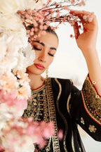 Alizeh Fashion Luxe Embroidered Raw Silk Unstitched 3Pc Suit AF-RS-07-Gale