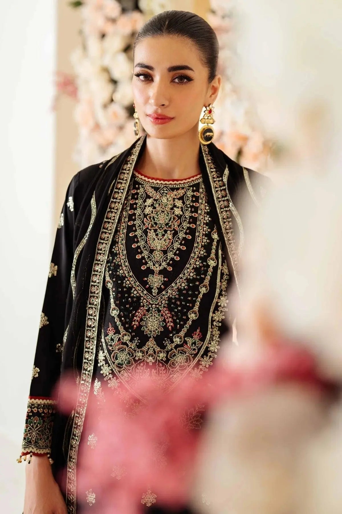 Alizeh Fashion Luxe Embroidered Raw Silk Unstitched 3Pc Suit AF-RS-07-Gale