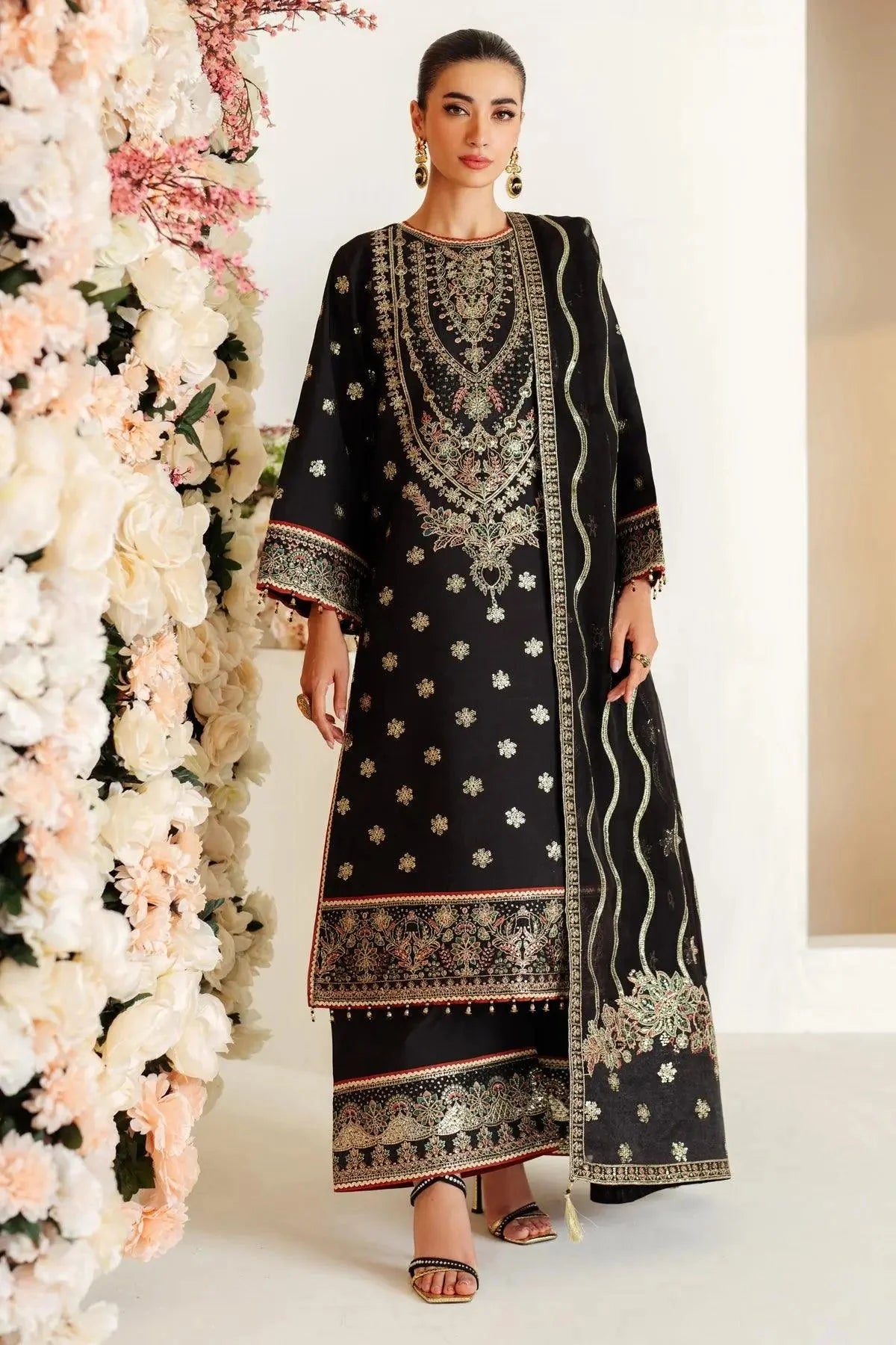Alizeh Fashion Luxe Embroidered Raw Silk Unstitched 3Pc Suit AF-RS-07-Gale
