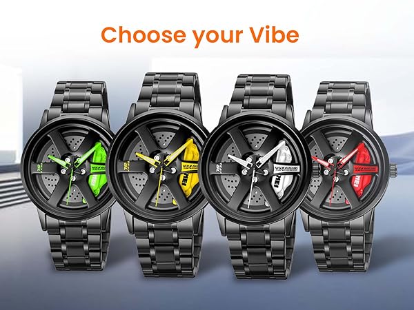 Car Wheel Watch, Racing Watch for Men/Car Enthusiast